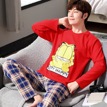 Load image into Gallery viewer, Yidanna long sleeve pijama cotton pajamas set for male plus size sleep clothing casual nightie sleepwear men pyjamas suit autumn