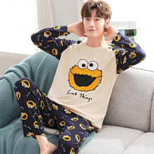 Load image into Gallery viewer, Yidanna long sleeve pijama cotton pajamas set for male plus size sleep clothing casual nightie sleepwear men pyjamas suit autumn