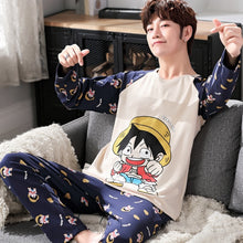 Load image into Gallery viewer, Yidanna long sleeve pijama cotton pajamas set for male plus size sleep clothing casual nightie sleepwear men pyjamas suit autumn