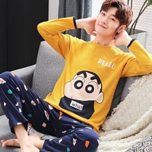 Load image into Gallery viewer, Yidanna long sleeve pijama cotton pajamas set for male plus size sleep clothing casual nightie sleepwear men pyjamas suit autumn