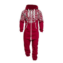 Load image into Gallery viewer, Hoodies Overalls Men Pure Color Splicing Jumpsuit Long Sleeve Male Clothes Men's Jumpsuits One-piece Garment Pajama Streetwear