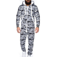 Load image into Gallery viewer, Hoodies Overalls Men Pure Color Splicing Jumpsuit Long Sleeve Male Clothes Men's Jumpsuits One-piece Garment Pajama Streetwear