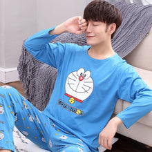 Load image into Gallery viewer, Yidanna long sleeve pijama cotton pajamas set for male plus size sleep clothing casual nightie sleepwear men pyjamas suit autumn