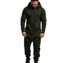 Load image into Gallery viewer, 2020 Mens Pure Color Splicing Jumpsuit Men One-piece Garment Pajama Playsuit Zipper Hoodie Male Onesie Jumpsuits Overalls Hombre