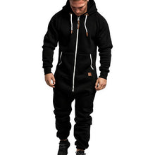 Load image into Gallery viewer, 2020 Mens Pure Color Splicing Jumpsuit Men One-piece Garment Pajama Playsuit Zipper Hoodie Male Onesie Jumpsuits Overalls Hombre