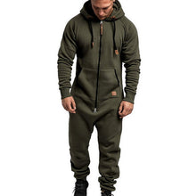 Load image into Gallery viewer, 2020 Mens Pure Color Splicing Jumpsuit Men One-piece Garment Pajama Playsuit Zipper Hoodie Male Onesie Jumpsuits Overalls Hombre