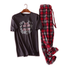Load image into Gallery viewer, Plus Size 130kg 100% cotton pyjamas men Sleepwear pijamas hombre Short sleeve casual men homewear pajamas sets for male