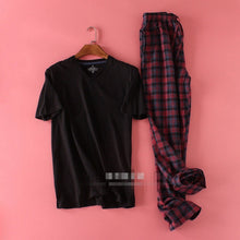Load image into Gallery viewer, Plus Size 130kg 100% cotton pyjamas men Sleepwear pijamas hombre Short sleeve casual men homewear pajamas sets for male
