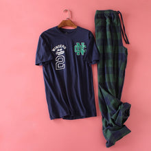 Load image into Gallery viewer, Plus Size 130kg 100% cotton pyjamas men Sleepwear pijamas hombre Short sleeve casual men homewear pajamas sets for male
