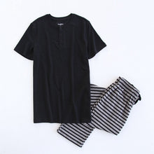 Load image into Gallery viewer, Plus Size 130kg 100% cotton pyjamas men Sleepwear pijamas hombre Short sleeve casual men homewear pajamas sets for male
